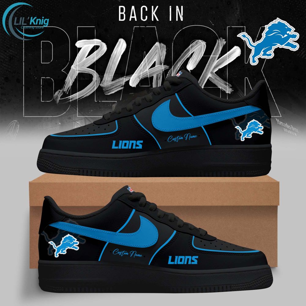 Detroit Lions – 2025 Back In Black Limited Edition AF1 Detroit Lions – 2025 Back In Black Limited Edition AF1