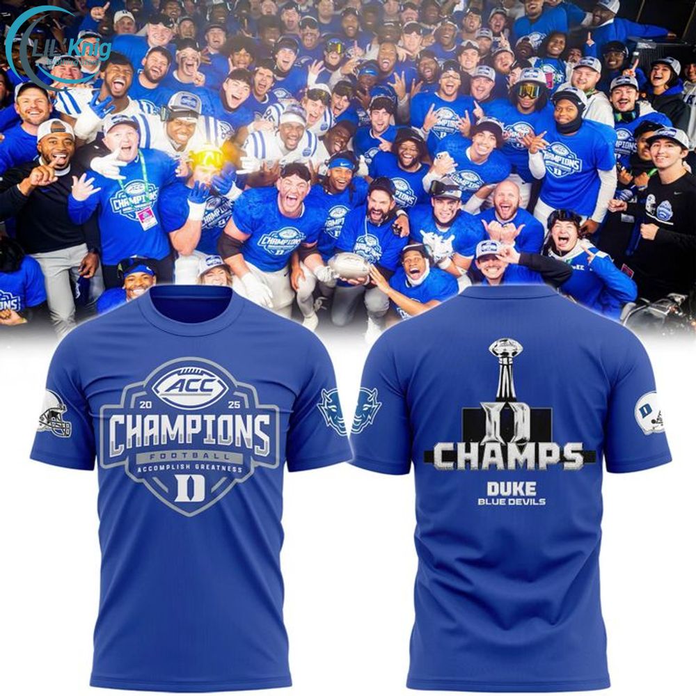 Duke Football 2025 ACC Football Champions T-shirt Duke Football 2025 ACC Football Champions T-shirt