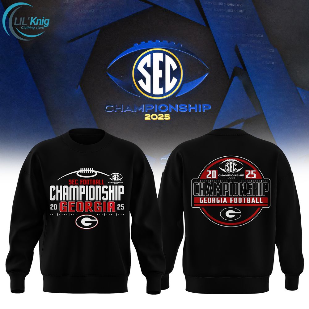 Georgia Bulldogs – 2025 SEC Champions Black Sweat Georgia Bulldogs – 2025 SEC Champions Black Sweat