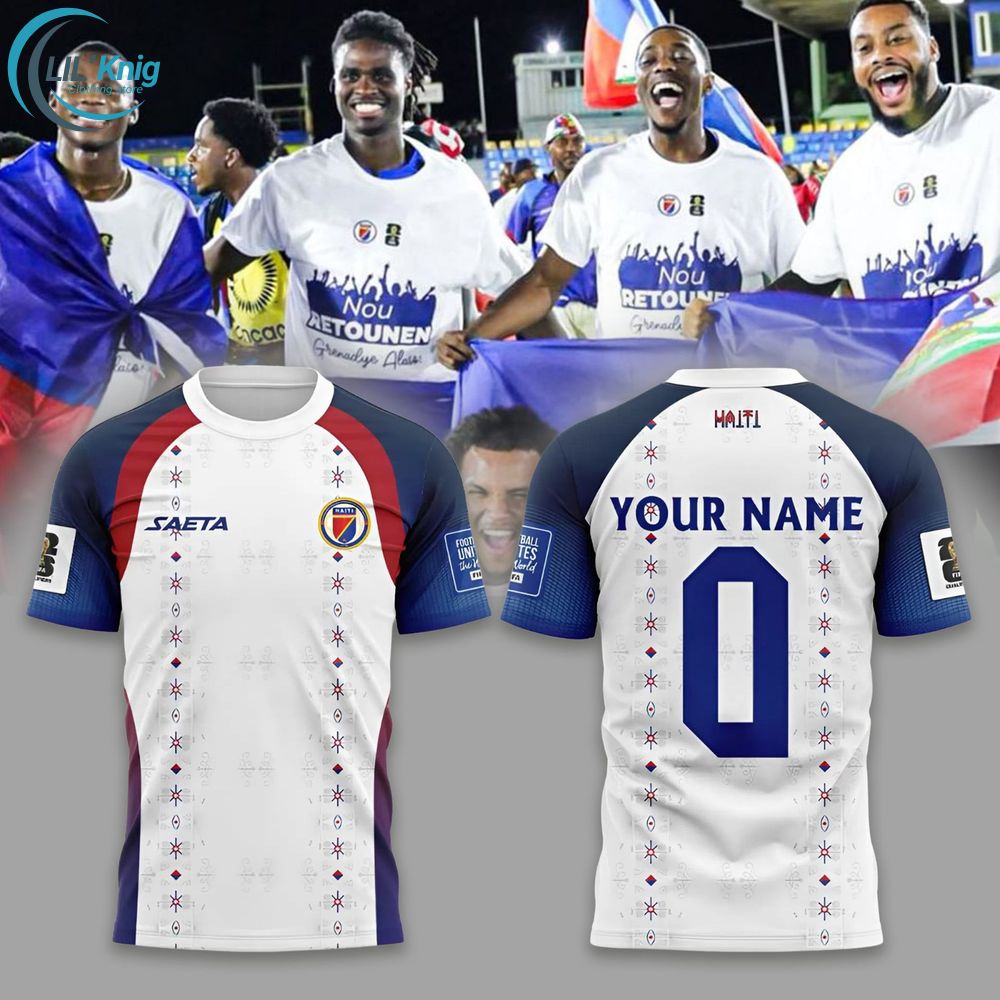 Haïtienne | Premium World Cup Football 3D White Shirt Haïtienne | Premium World Cup Football 3D White Shirt