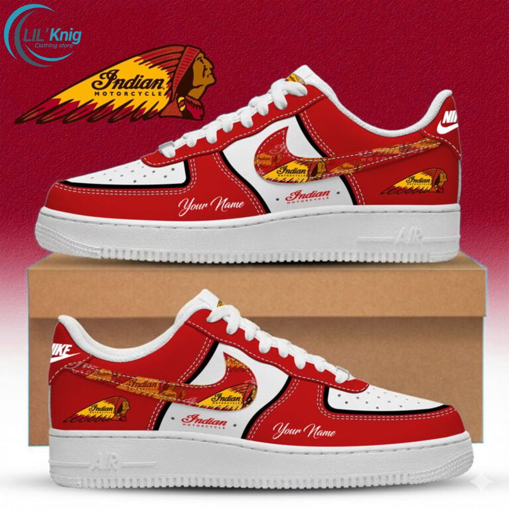 Indian Motorcycle Custom Name Multicolor Fashion Casual AF1 Sneakers Indian Motorcycle Custom Name Multicolor Fashion Casual AF1 Sneakers