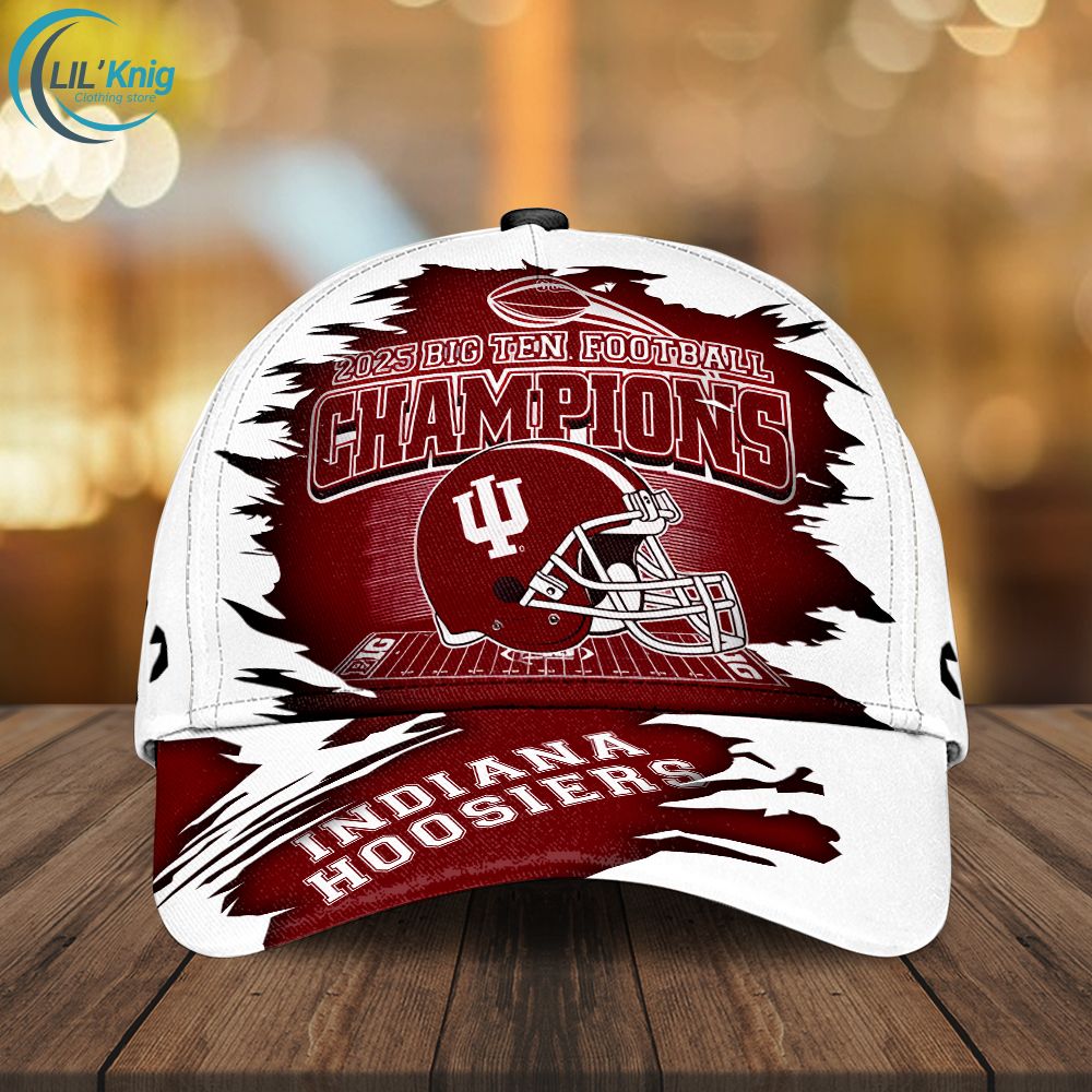 Indiana Hoosiers Football 2025 Big Ten Champions Classic Cap Indiana Hoosiers Football 2025 Big Ten Champions Classic Cap