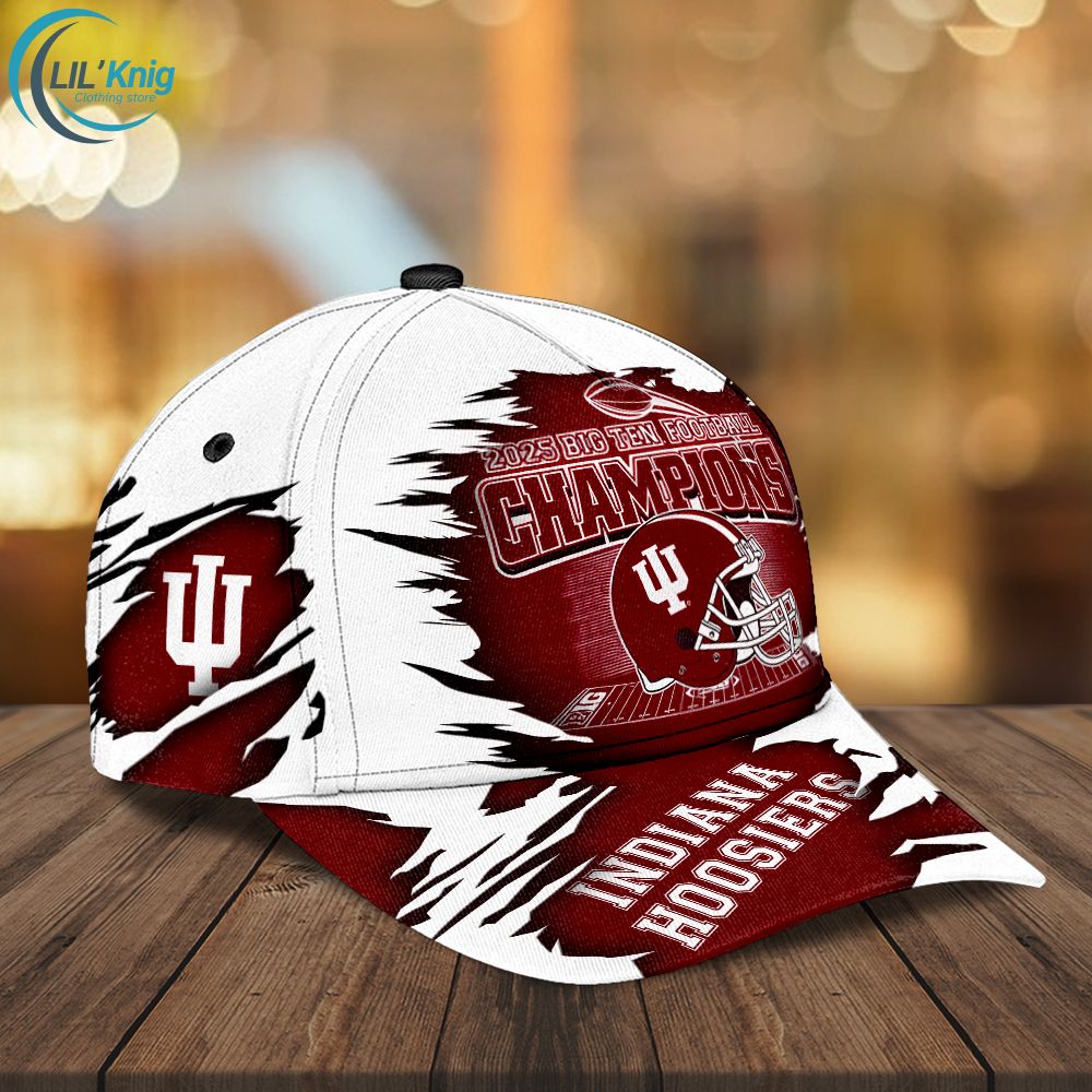 Indiana Hoosiers Football 2025 Big Ten Champions Classic Cap Indiana Hoosiers Football 2025 Big Ten Champions Classic Cap