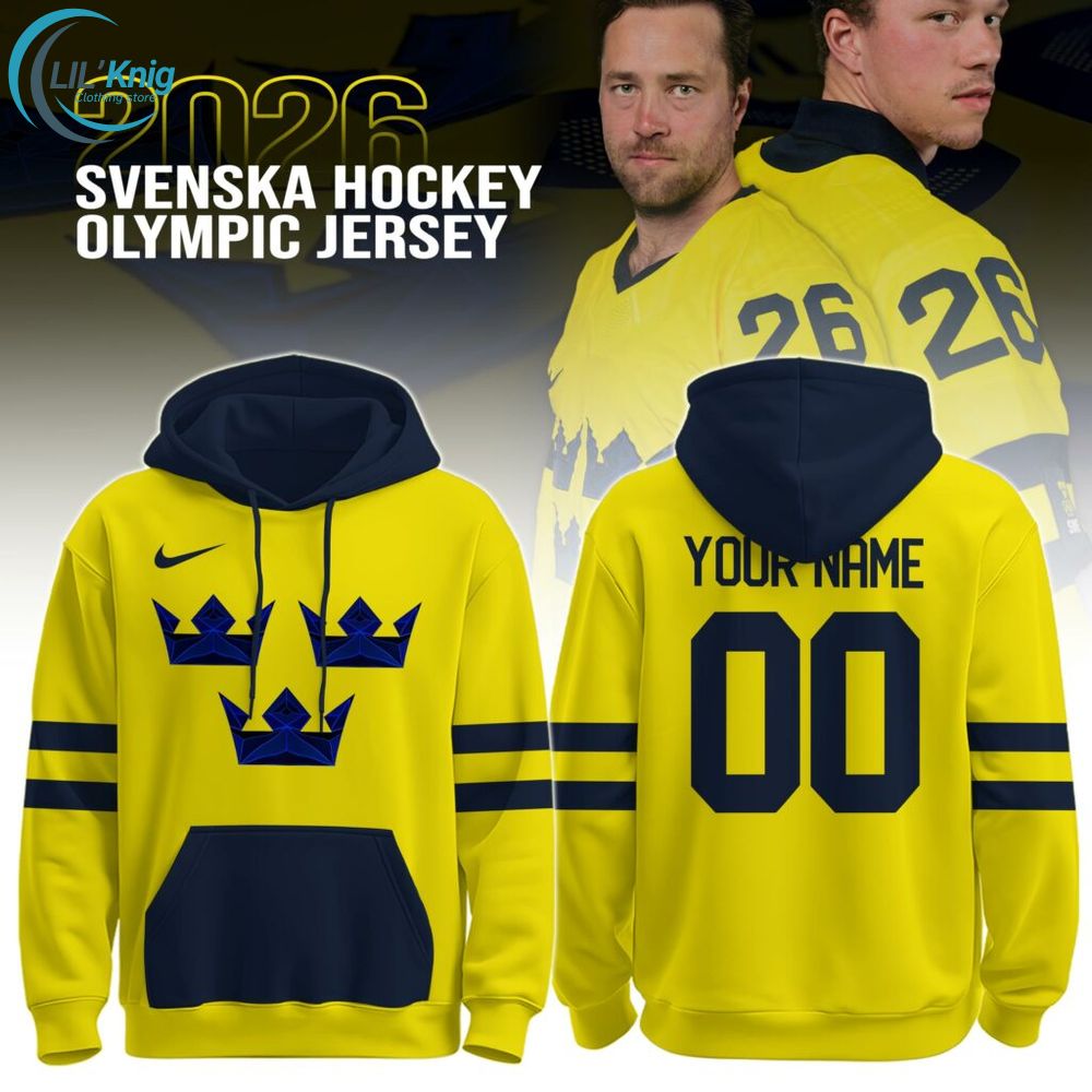 Unisex Sweden Olympic 2026 National Ice Hockey Team Hoodie Unisex Sweden Olympic 2026 National Ice Hockey Team Hoodie